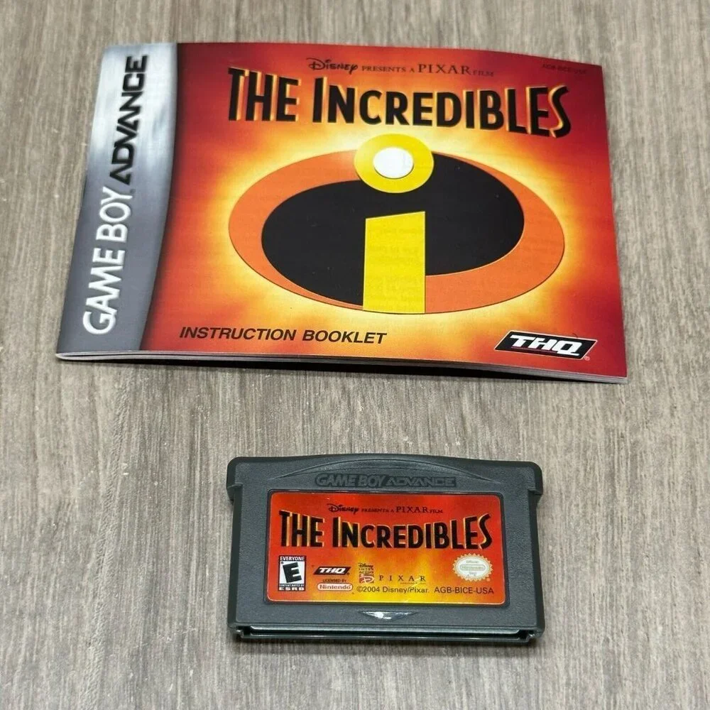 2004 Shrek 2 & The Incredibles Nintendo Game Boy Advance Authentic Tested